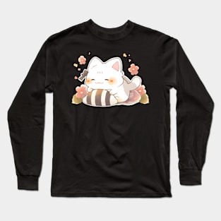 The Adorable Sleeping Cat Long Sleeve T-Shirt